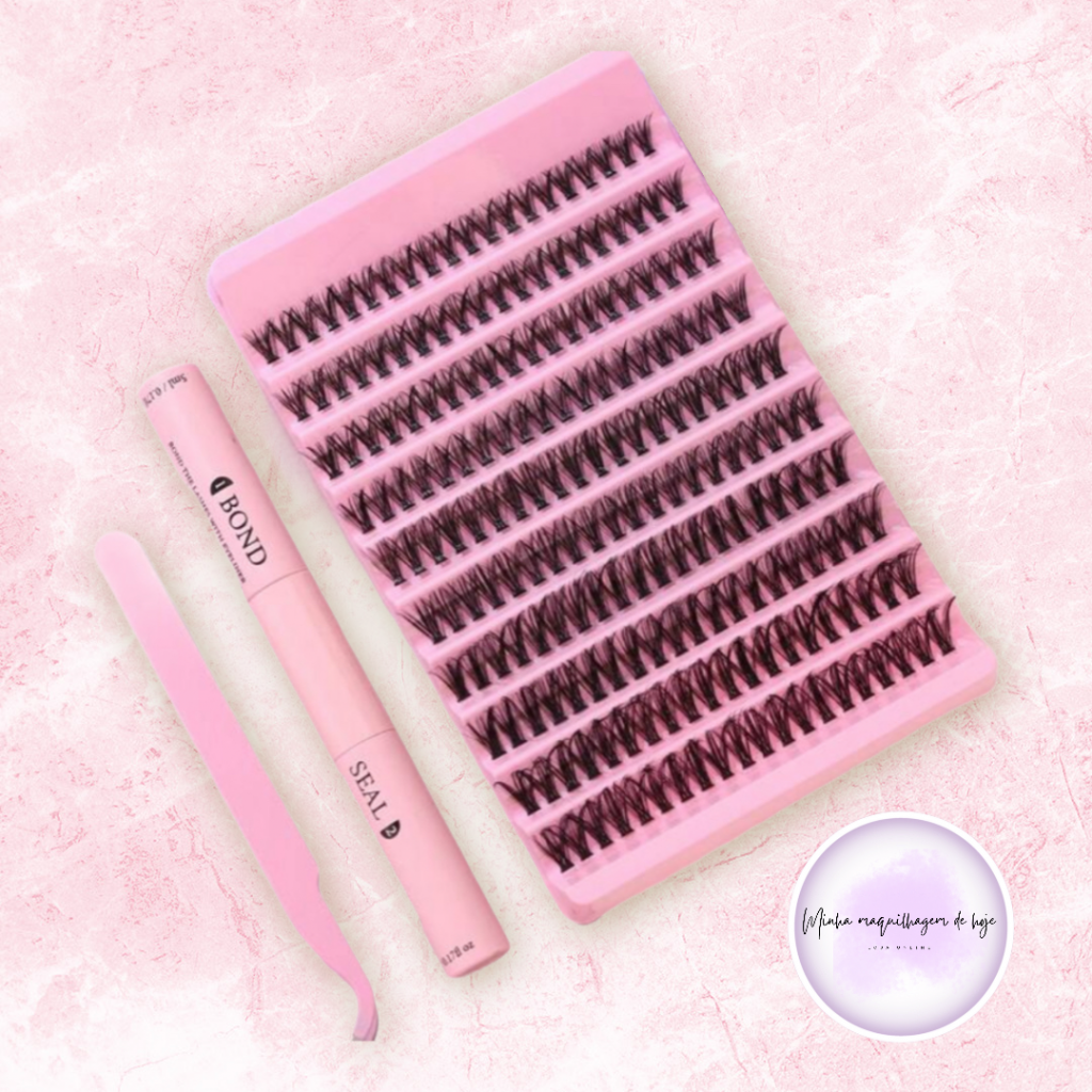 Minha Lashes - Kit de extensão de cílios em casa